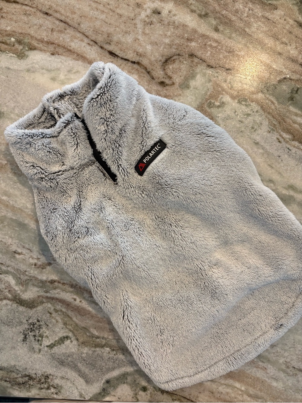 Polartec Gray Plush Fleece Dog Vest